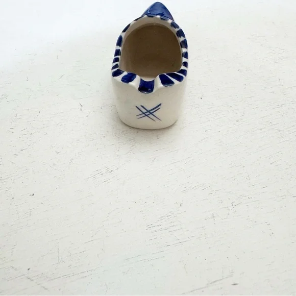 Vintage Delft Blue Small Clog Ashtray Hand Painted Holland Windmill - Picture 4 of 13